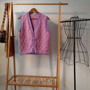 Vest L 70s Punk Cottage Party Goth Peasant Prairie Retro Pinup Kawaii School